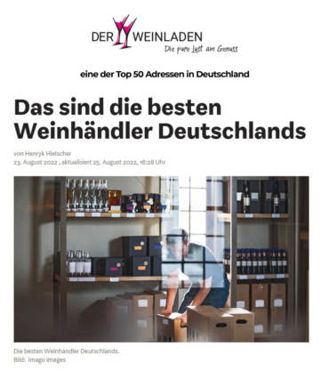 Der Wein­la­den — eine der Top 50 Adres­sen in Deutsch­land